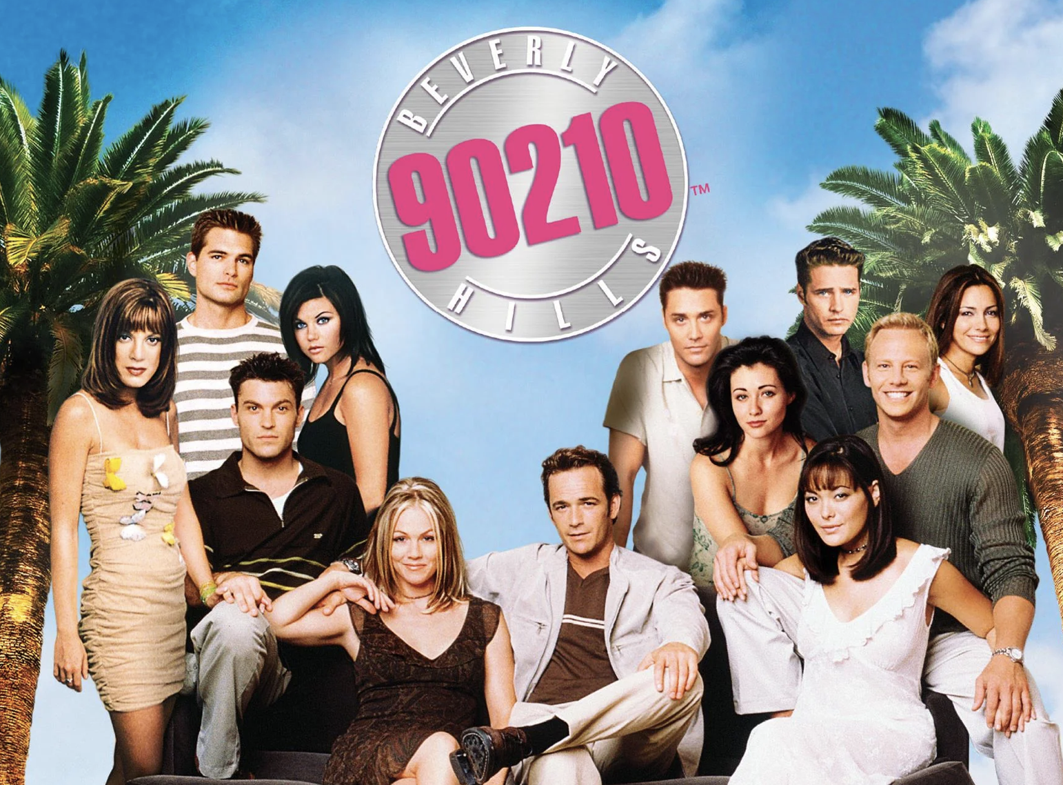 BERVERLY HILLS 90210 le groupe ensemble